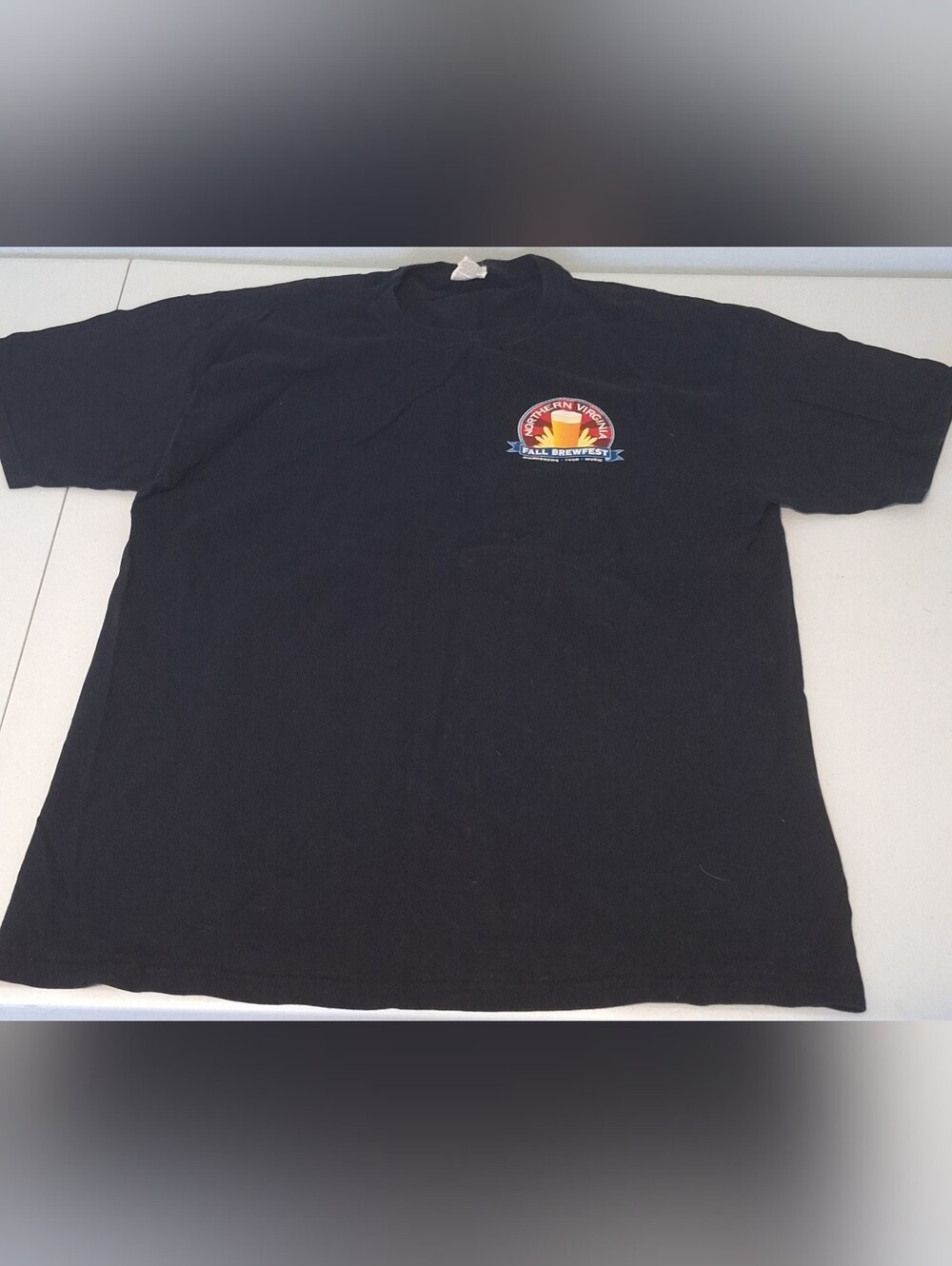 Hanes Black Short-Sleeve Tee with Colorful Chest Logo